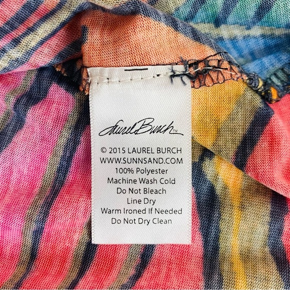 Laurel Burch Cat Garden 3/4 Sleeve Tee Size L - Picture 3 of 4